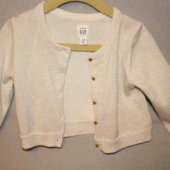 gold baby girl cardigan